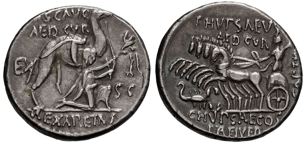M Aemilius Scaurus & P Plautius Hypsaeus 422-1b Harlan Berk 2015.jpg