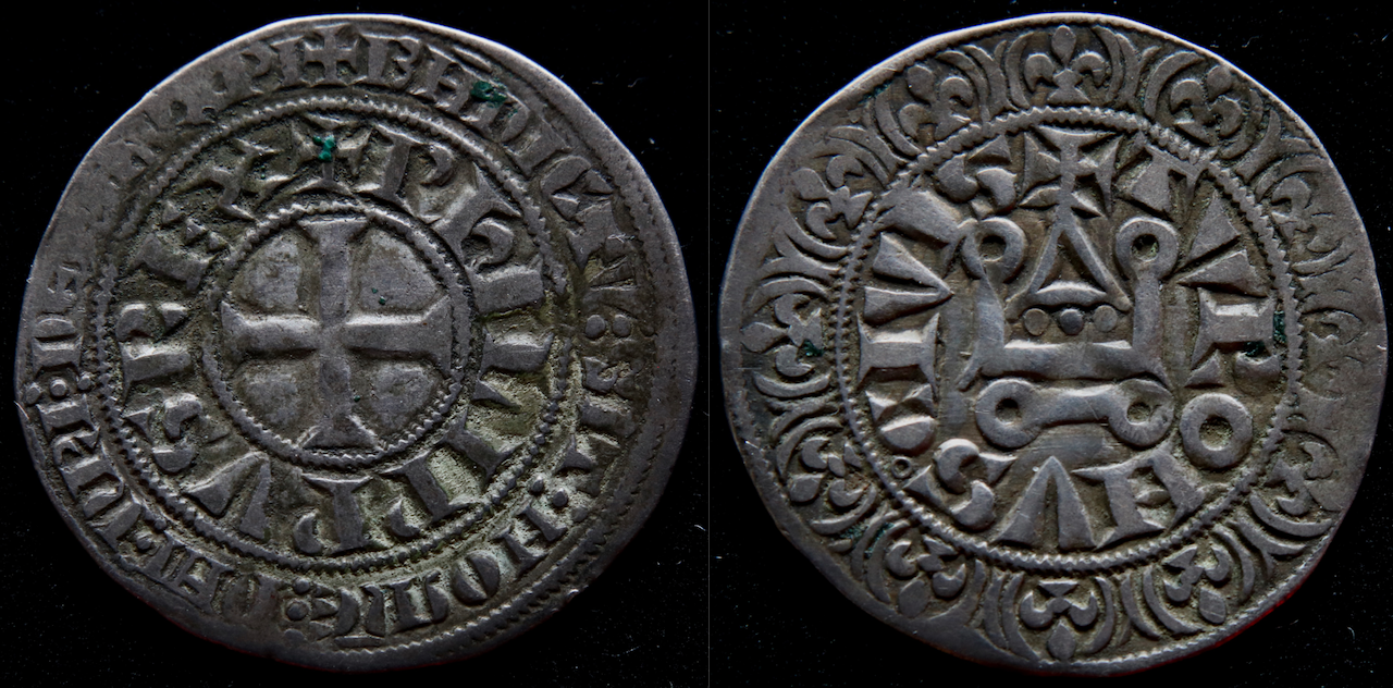 MA – Frankreich, Philipp IV. der Schöne, Turnose, 1285–1314 n. Chr., Duplessy 213.png