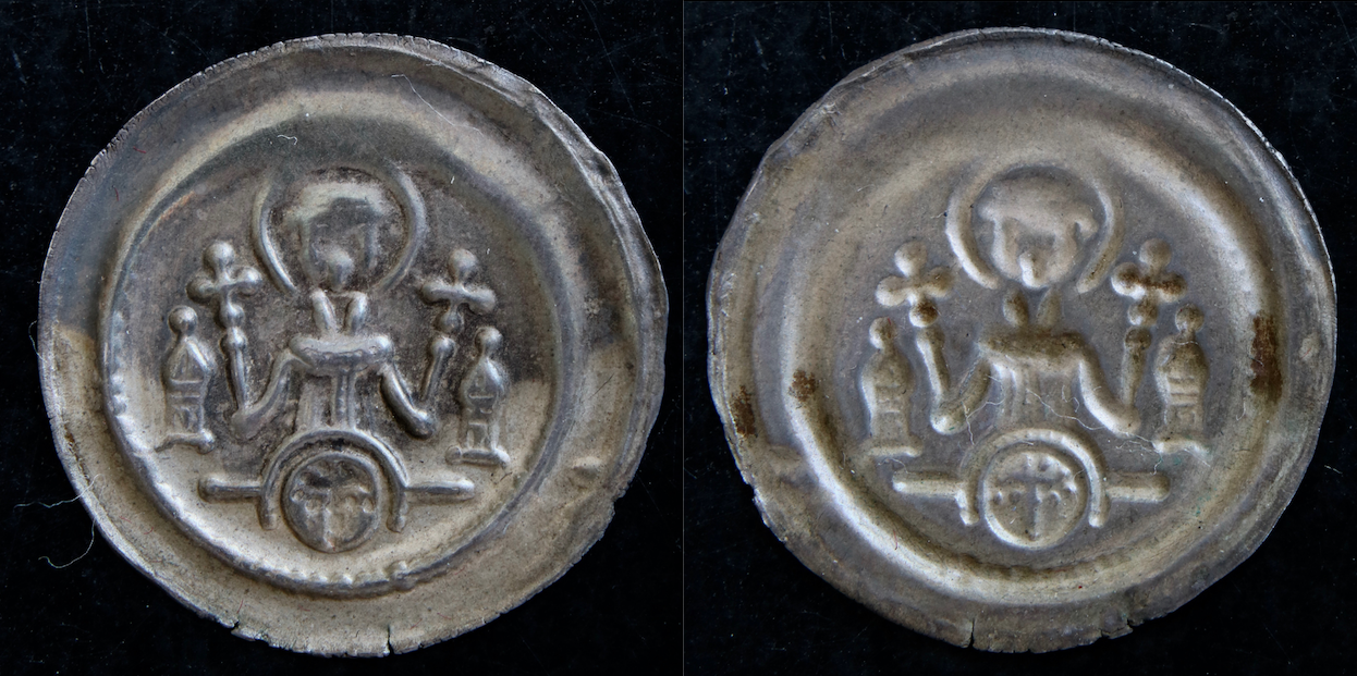 MA – Magdeburg, Moritzpfennig, Albrecht von Käfernburg, Reliquie, Berger 1584. .png