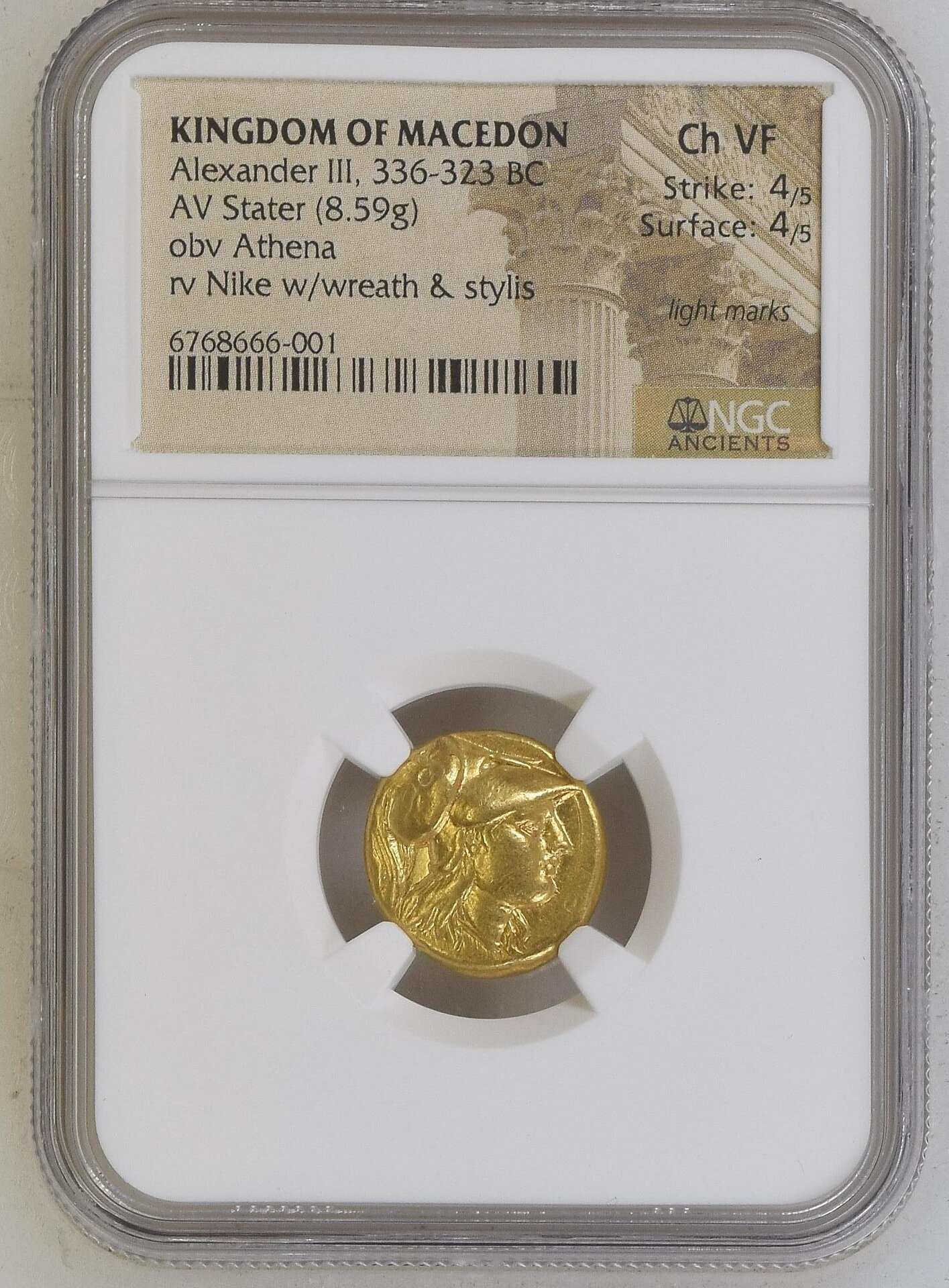 Macedonian Gold Stater of Alexander the Great (minted in Sardis circa 334-332 BCE) - Obverse NGC.jpg