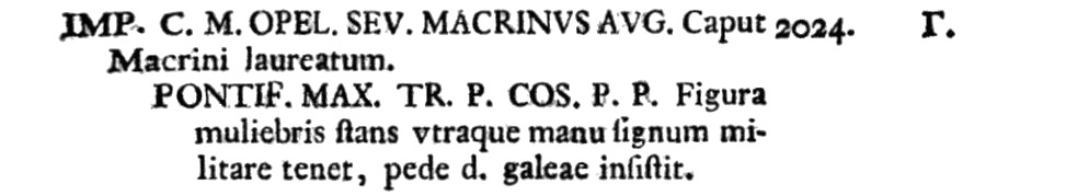 Macrinus PONTIF MAX TR P COS PP Fides denarius Sulzer listing.JPG