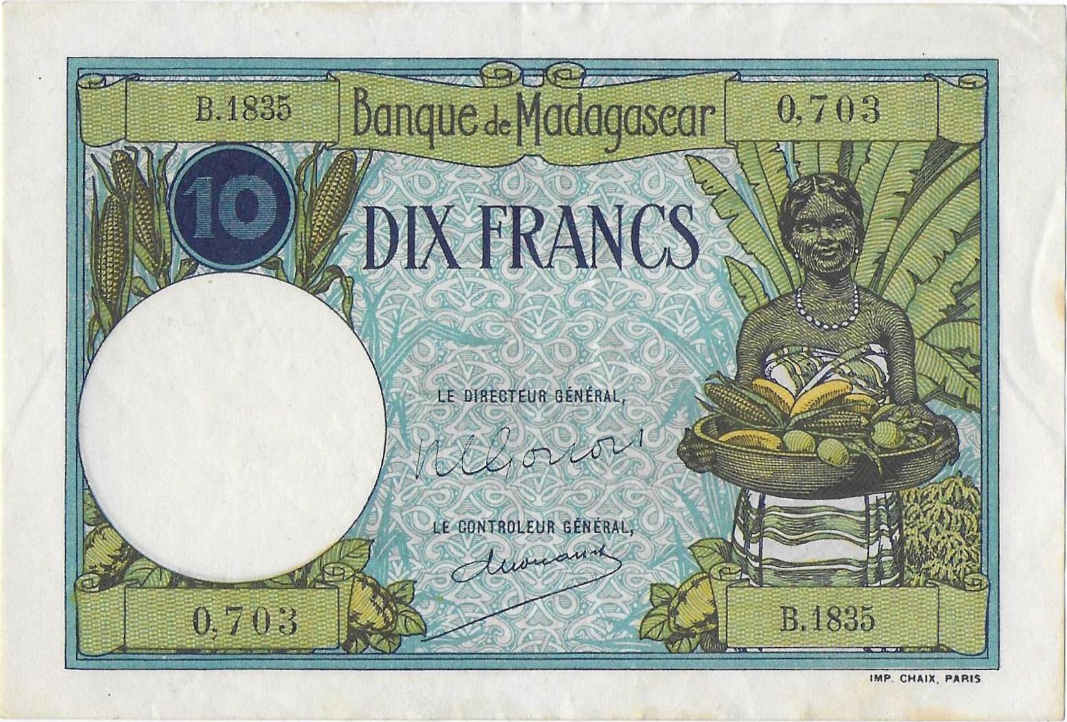 Madagascar 10 Francs front.jpg
