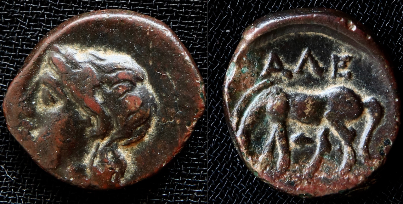 Magna Graecia – Troas, Alexandria, AE10, Apollo l. und Pferd l..png