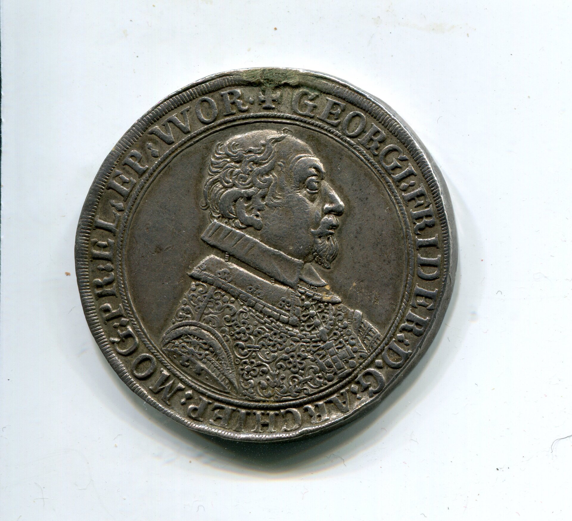 Mainz Archbish Geo Fried v Greiffenclau Taler 1627 LD obv 813.jpg