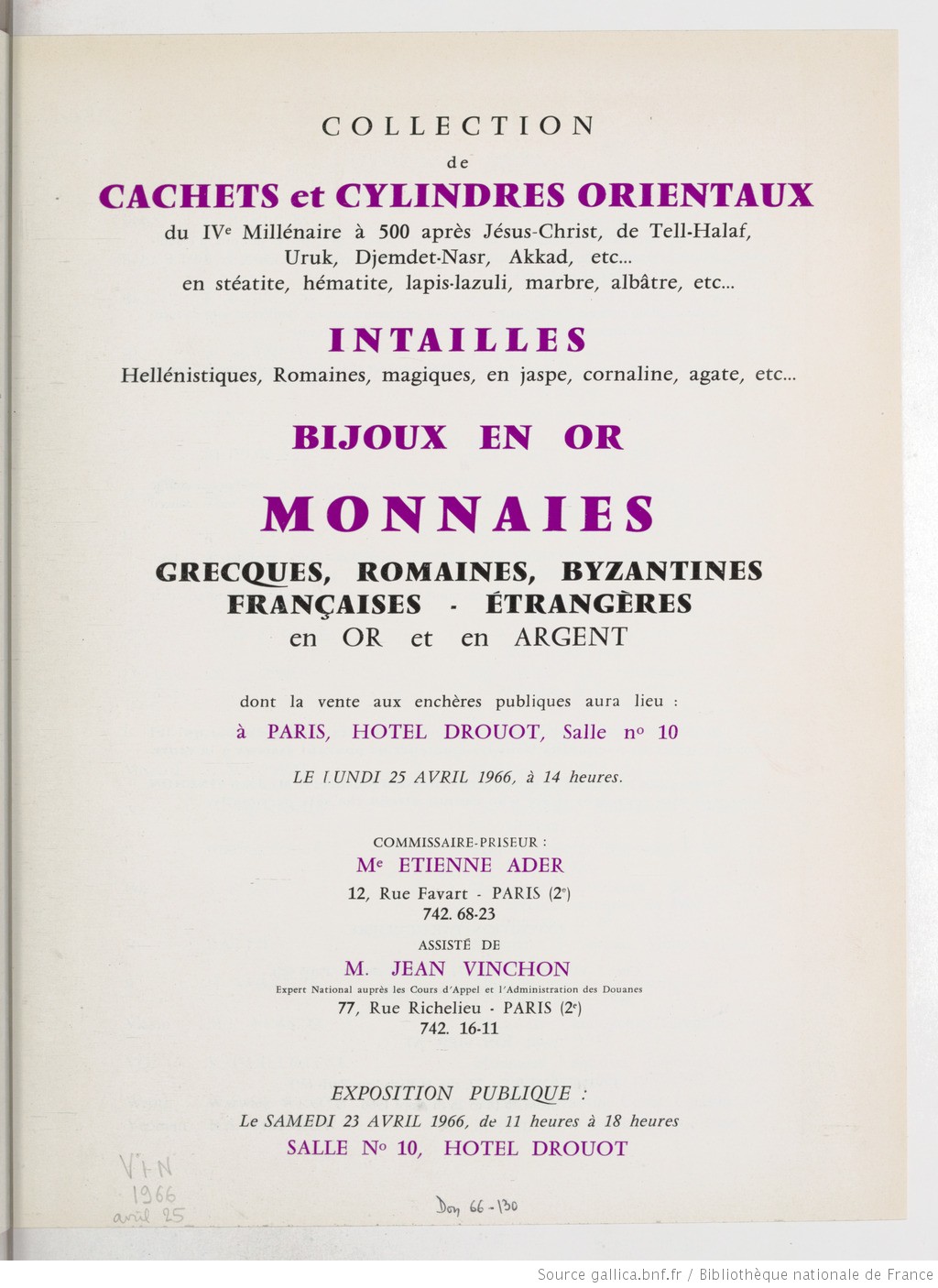 Maison Vinchon Paris 25.4.1966 title page.jpeg