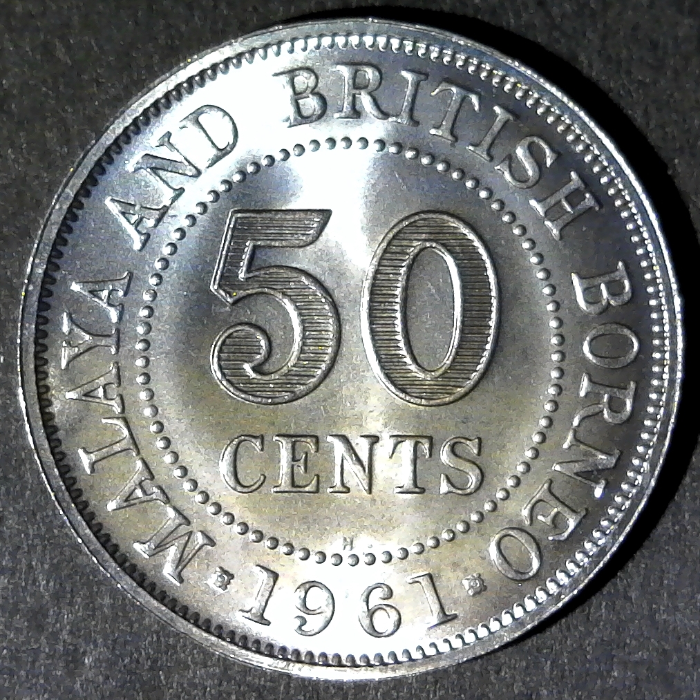 malaya and British north Borneo 50 Cent 1961 obverse.jpg