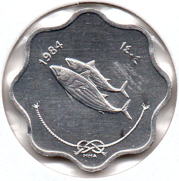 Maldives - 5 Laari - 1984 - KM #69 - Obv.jpg