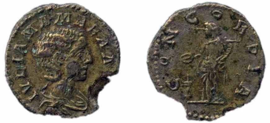 Mamaea Concordia standing denarius BMC.jpg