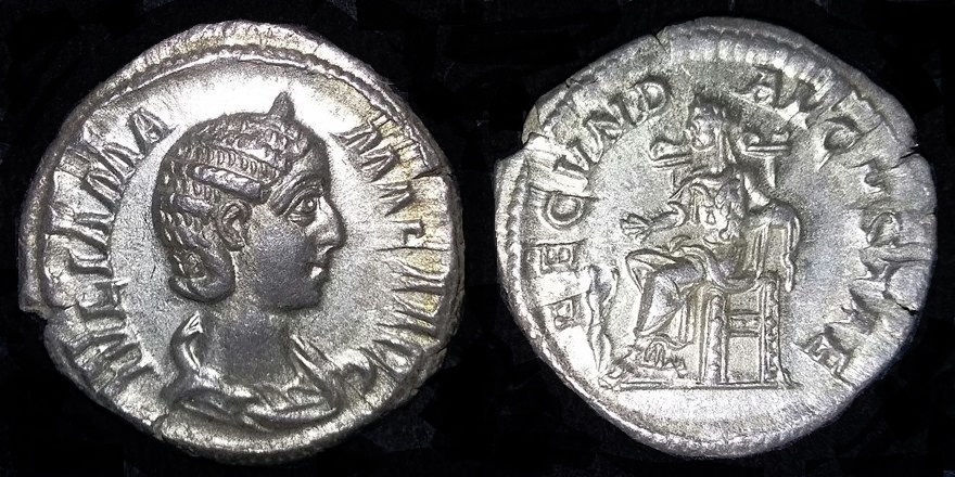 Mamaea FECVND AVGVSTAE seated Denarius.jpg
