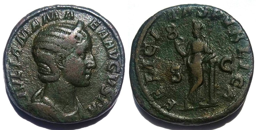 Mamaea Felicitas Standing Sestertius.jpg