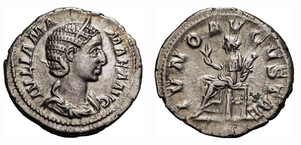 Mamaea IVNO AVGVSTAE denarius.JPG