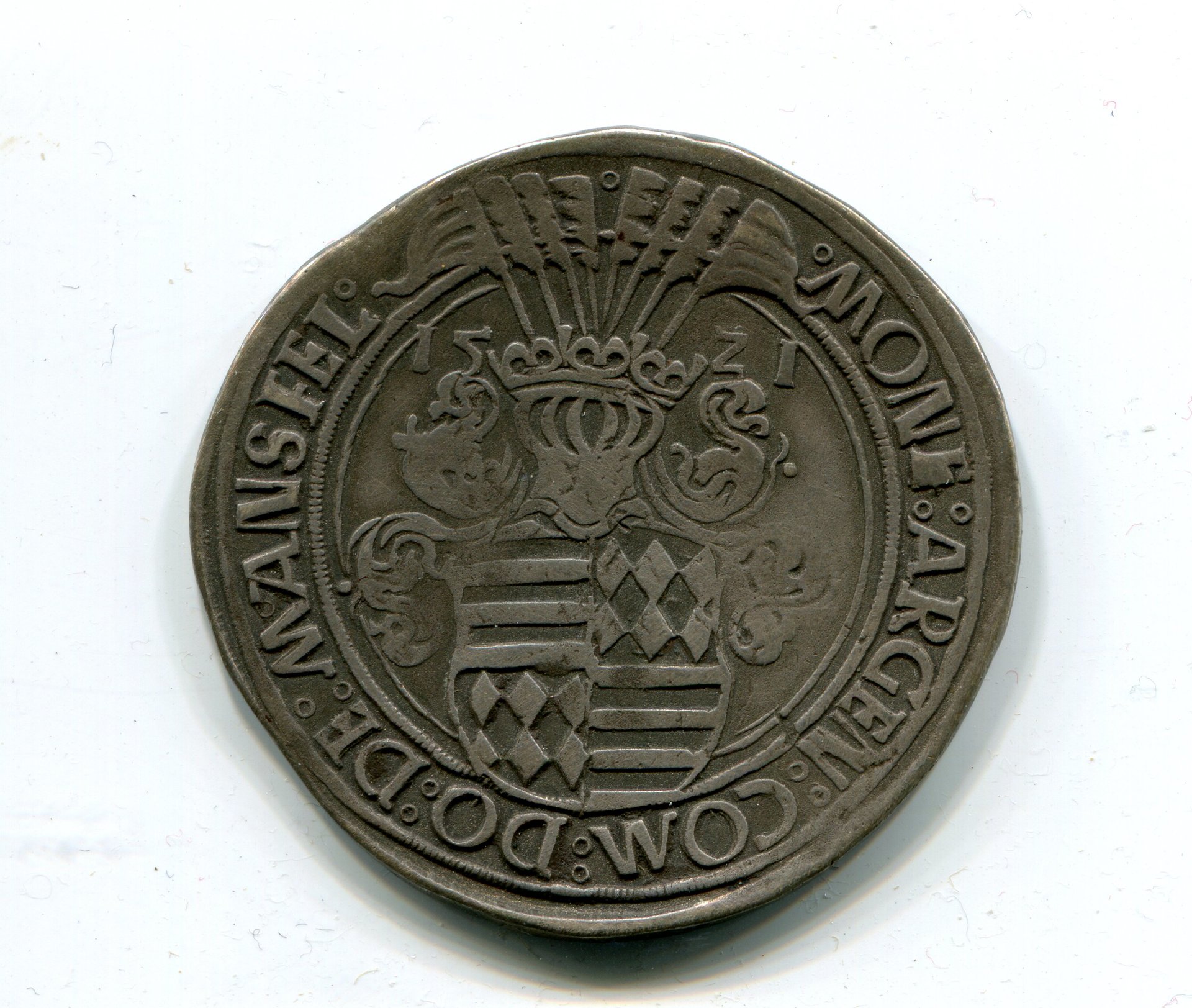 Mansfeld Jt Issue Gunther IV & 4 others Taler 1521 LD obv 141.jpg