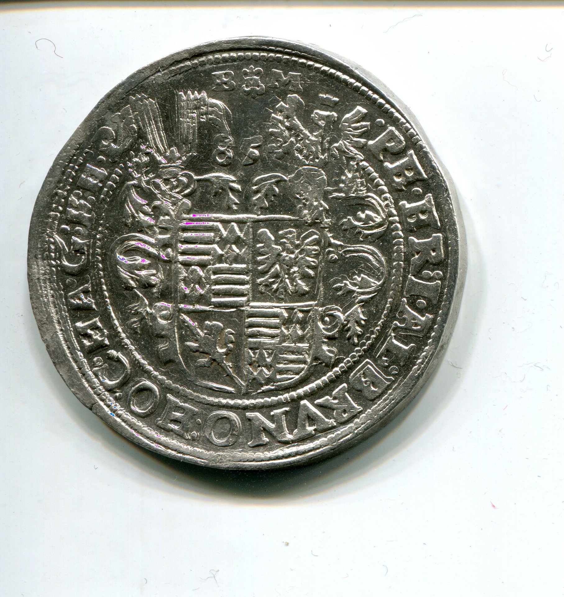 Mansfeld-Vord-Friedeburg Peter Ernst I & 4 others Taler 1585 obv .jpg