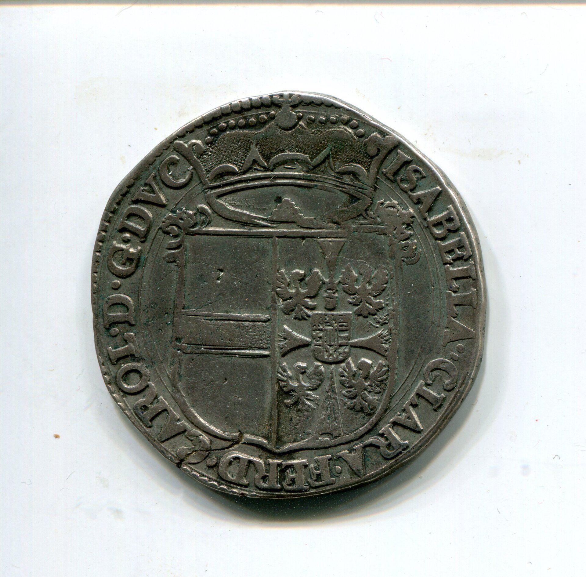 Mantua Isabella Clara for Ferd Carlo Scudo 1666 obv 666.jpg