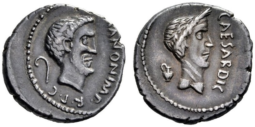 Marc Antony Denarius Caesar Rev 488-2 NAC 2015.jpg