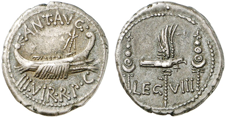 Marc Antony Denarius Leg VIII Kunker 10-2013.jpg