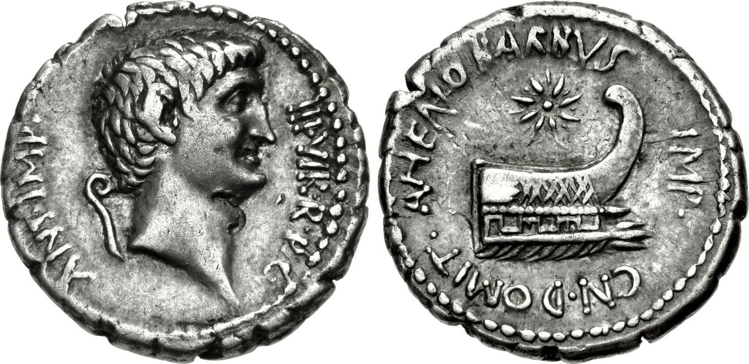 Marc Antony & Domitius Ahenobarbus Denarius CNG 5-2012.jpg