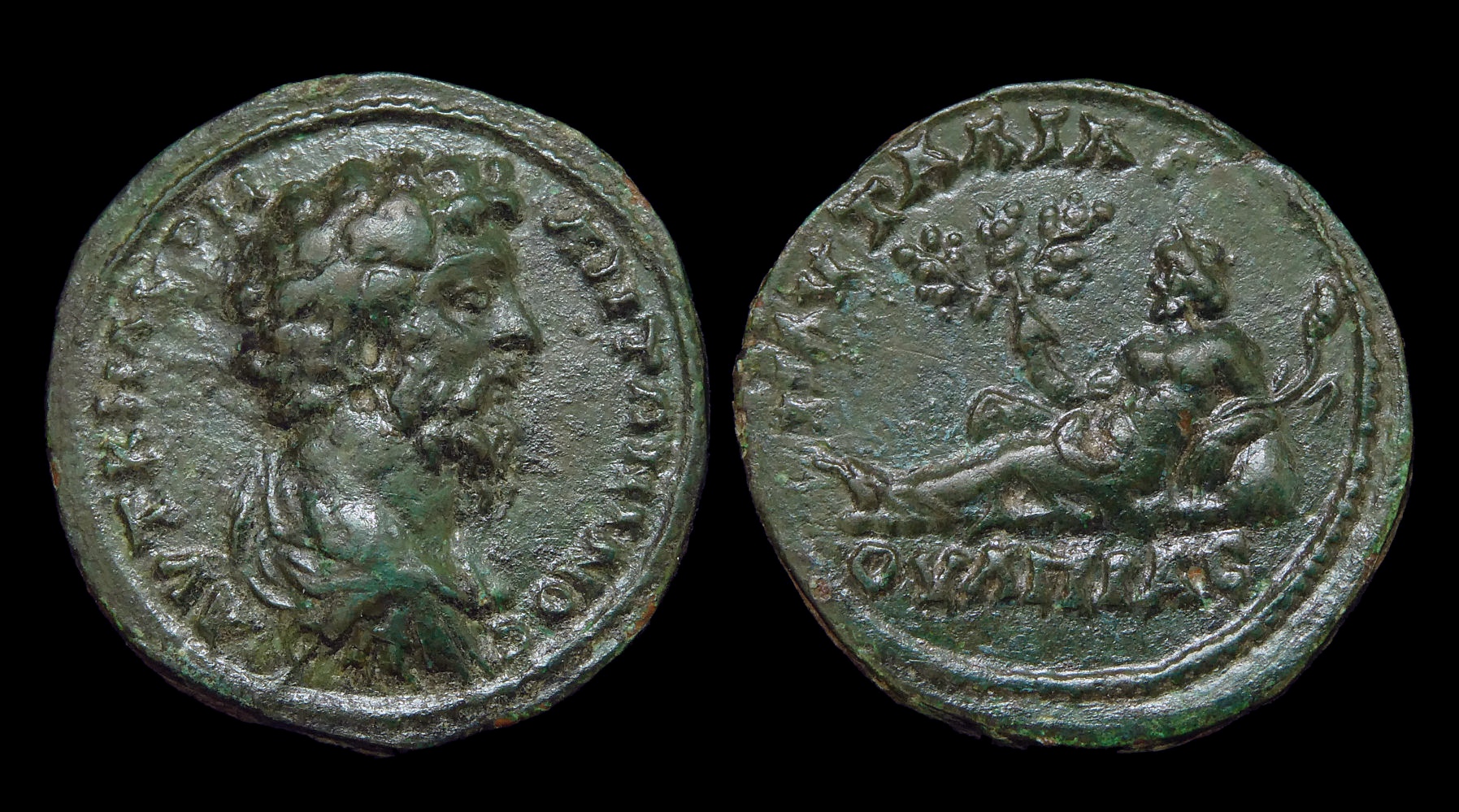 Marcus Aurelius - Pautalia AE24 River God Strymon 4181.JPG