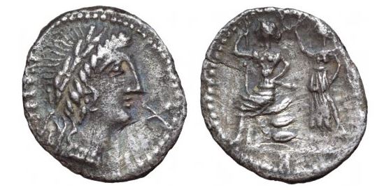 Marsic Confederation denarius 89 BCE Italia-Corfinium Obv-Rev Campana 105 HN Italy 412a Sear 228.JPG