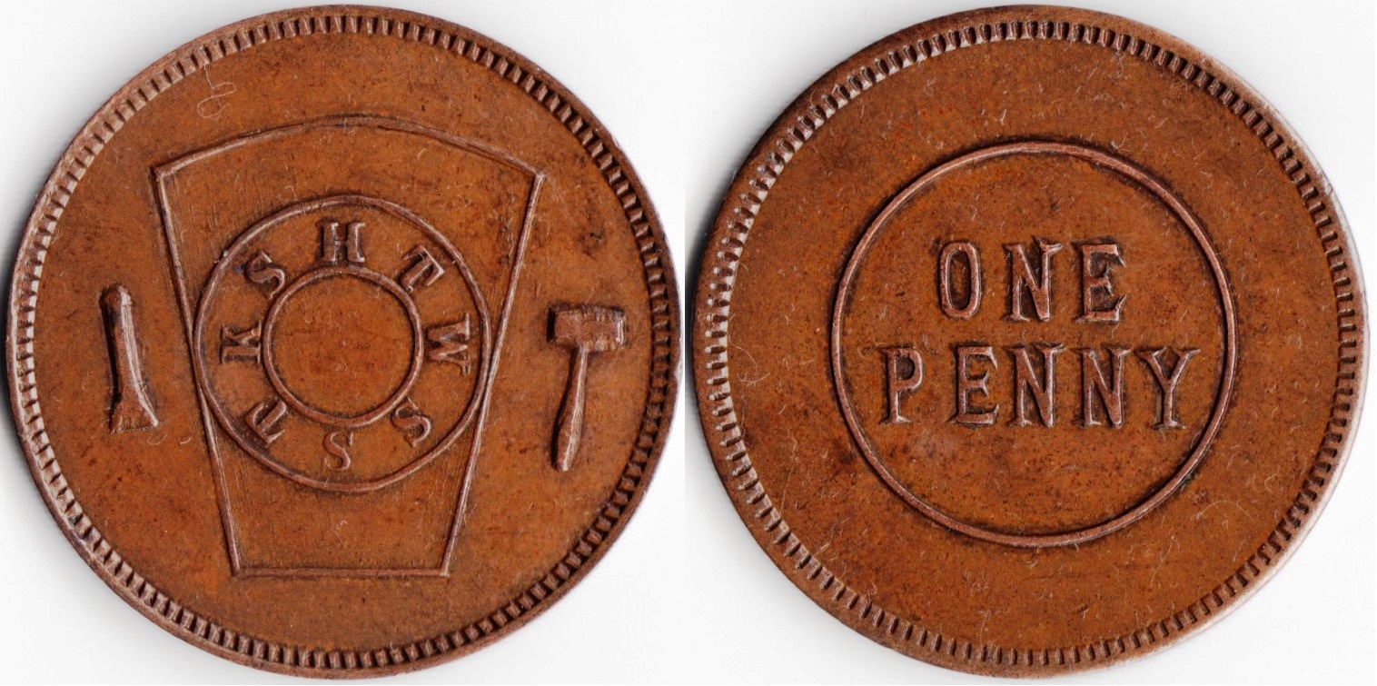 Masons coin one penny.jpg