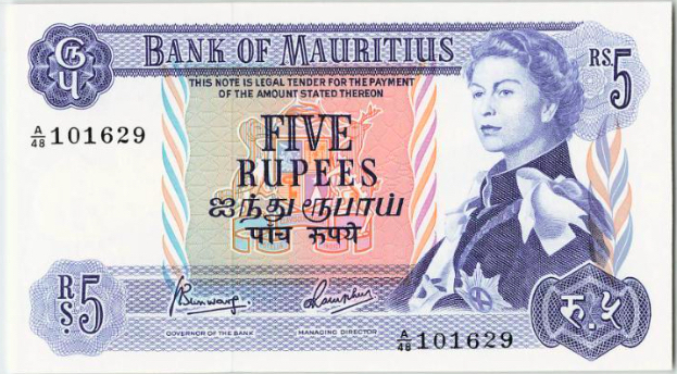Mauritius 5 R P30c crop.jpg