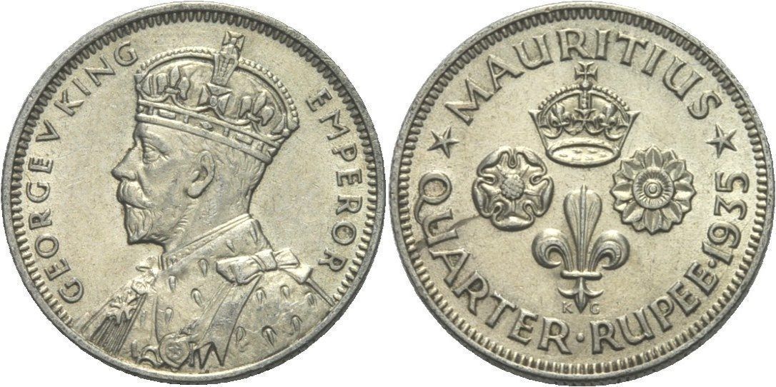 Mauritius Quarte Rupee 1935.JPG