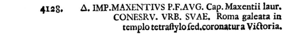 Maxentius CONSERV VRB SVAE follis Sulzer listing.JPG