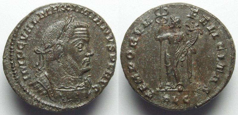 Maximianus Temporvm Felicitas Lyons 307-308 (RIC VI Lyons 281 S) caduceus 25mm 6.35g.jpg