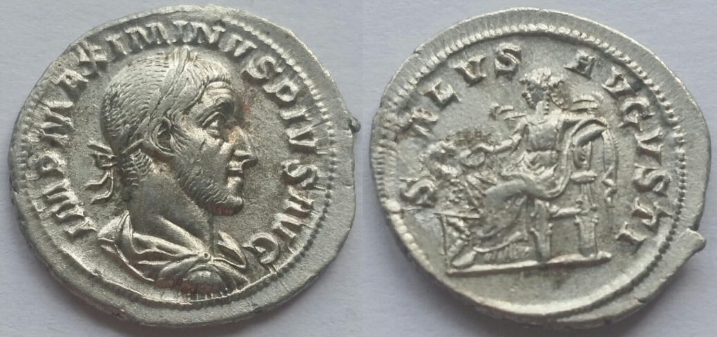 Maximinus denarius salus early.jpg