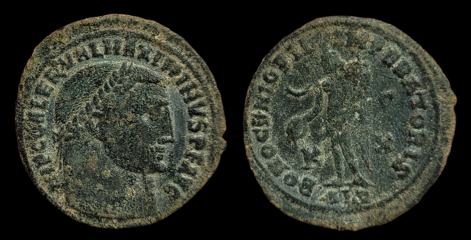 Maximinus II, Follis, BONO GENIO PII IMPERATORIS, crescent, Γ, K, X, ALE.png