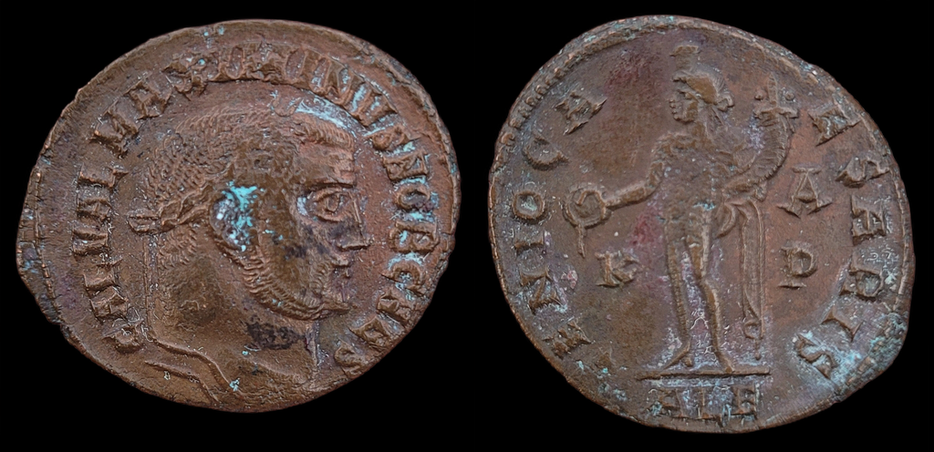 Maximinus II, Follis, GENIO CAESARIS, ALE.png