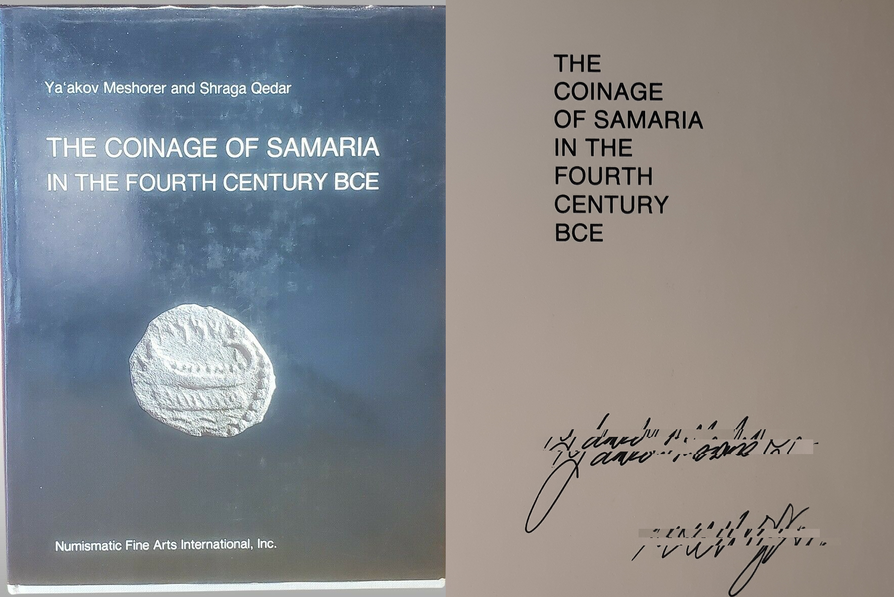 Meshorer Qedar Signed (Scrambled) The Coinage of Samaria in the Fourth Century BCE.png