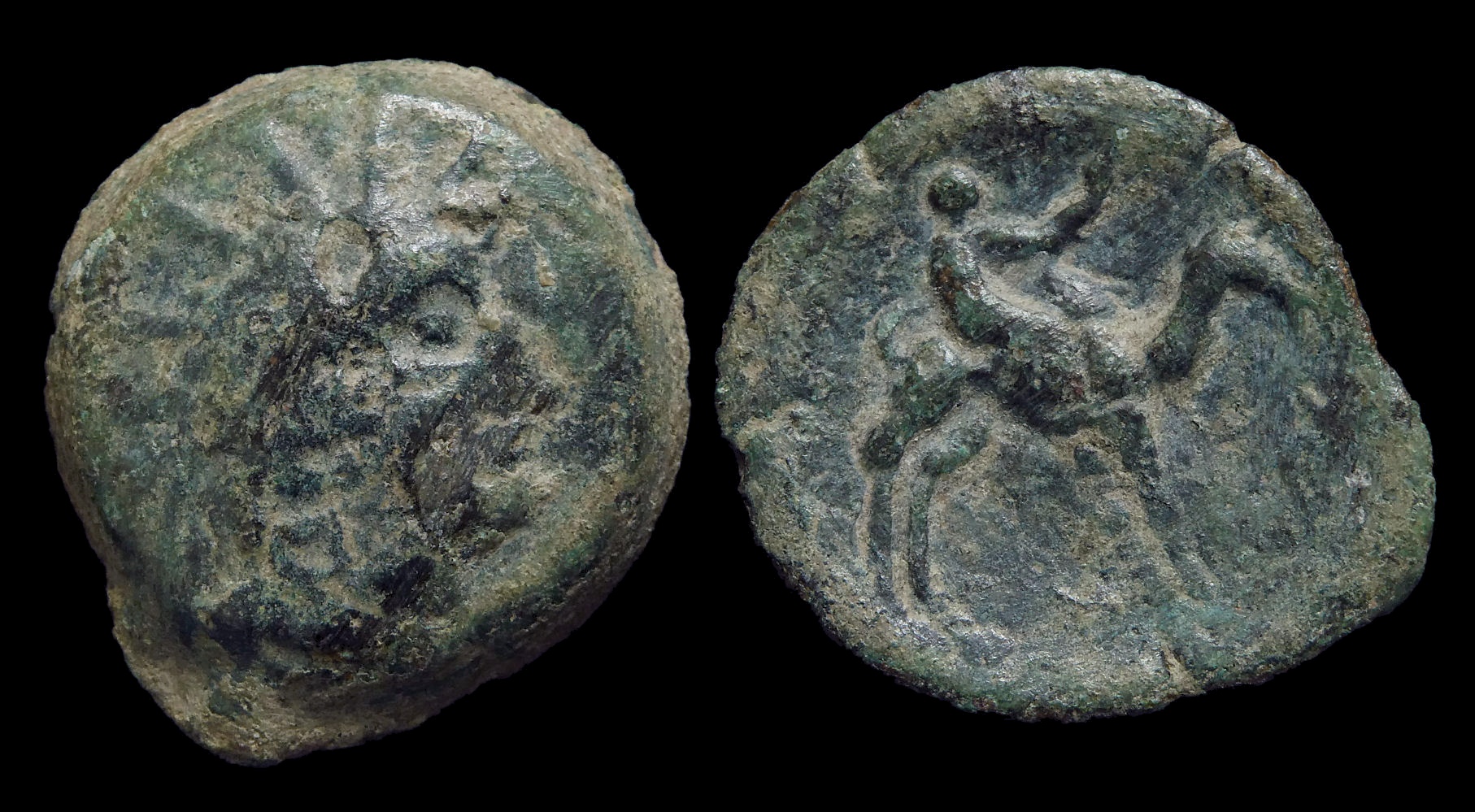 MESOPOTAMIA Adiabene Natounia - AE22 Arsu Camel Rider 4193.JPG
