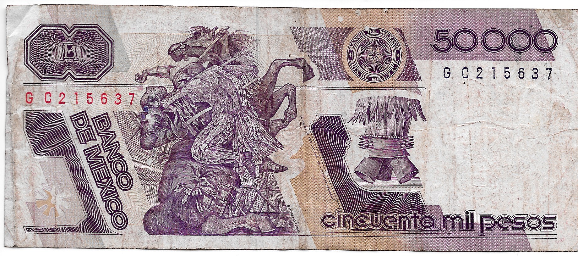 Mexican currency, 50,000 pesos back  .jpeg