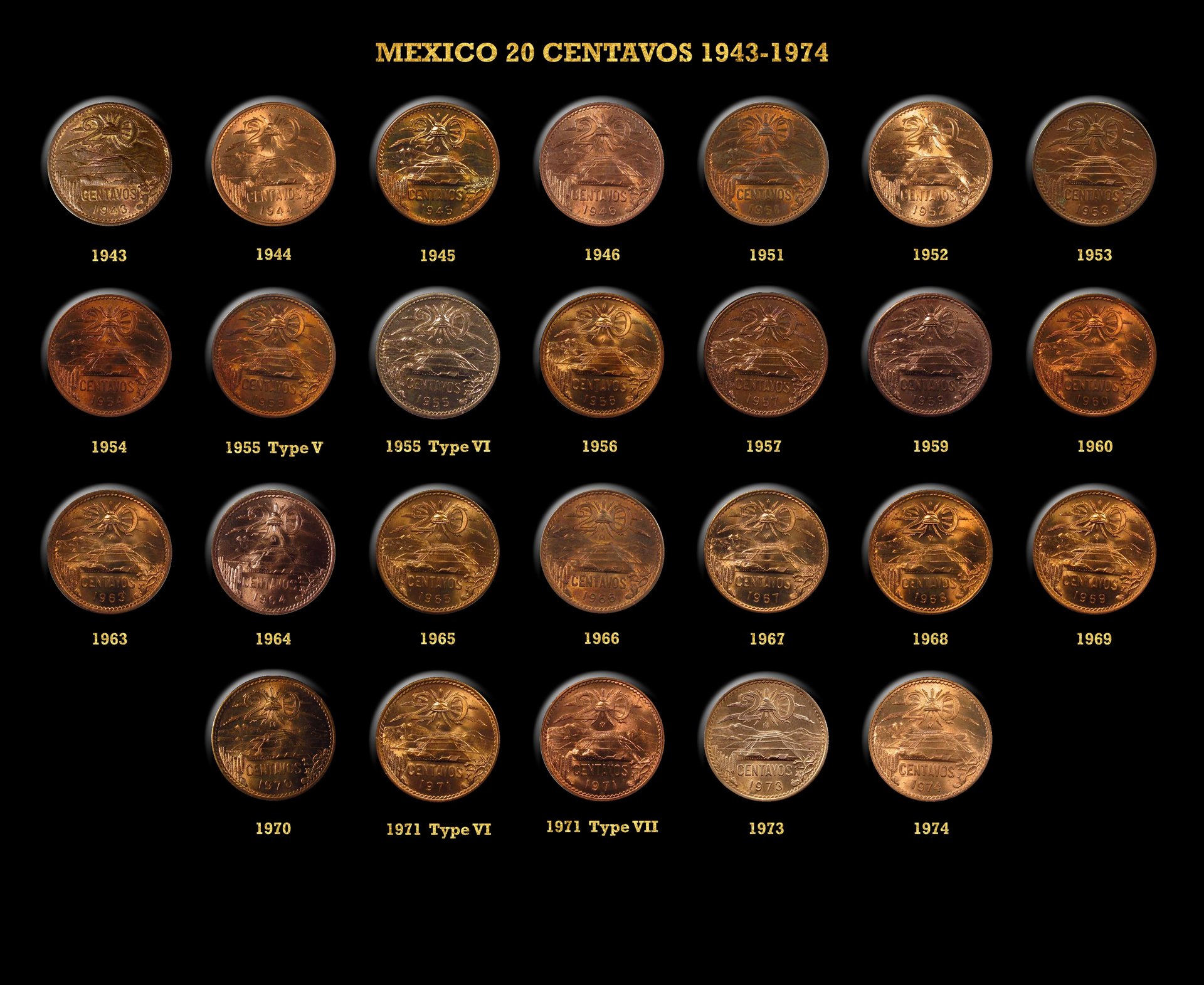 mexico 20 centavos plaque solid black and gold.jpg