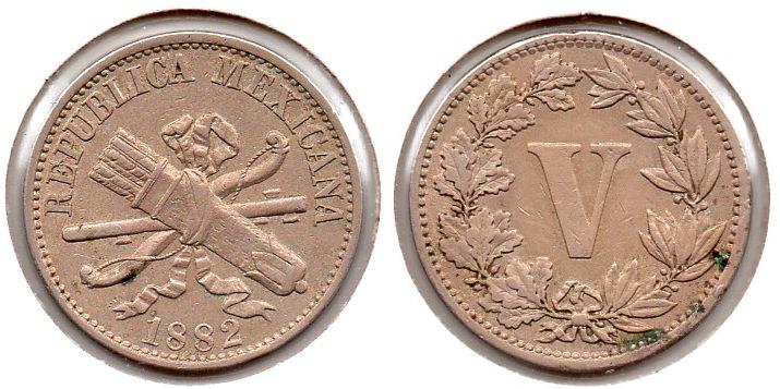 Mexico - 5 Centavos - 1882 - KM #399 - CN.JPG