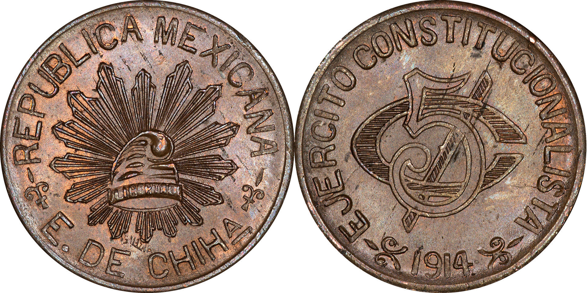 Mexico (Constitutionalist Army) - 1914 5 Centavos.jpg