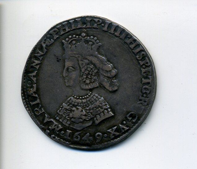 Milan Phil IV & Maria Anna Half Filippo 1649 rev 504.jpg