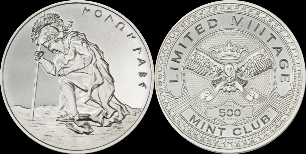 MINT CLUB 2  1 TROY OUNCE  39MM  LIMITED MINTAGE  500 IN COINSAFE CAPSULE  C.jpg