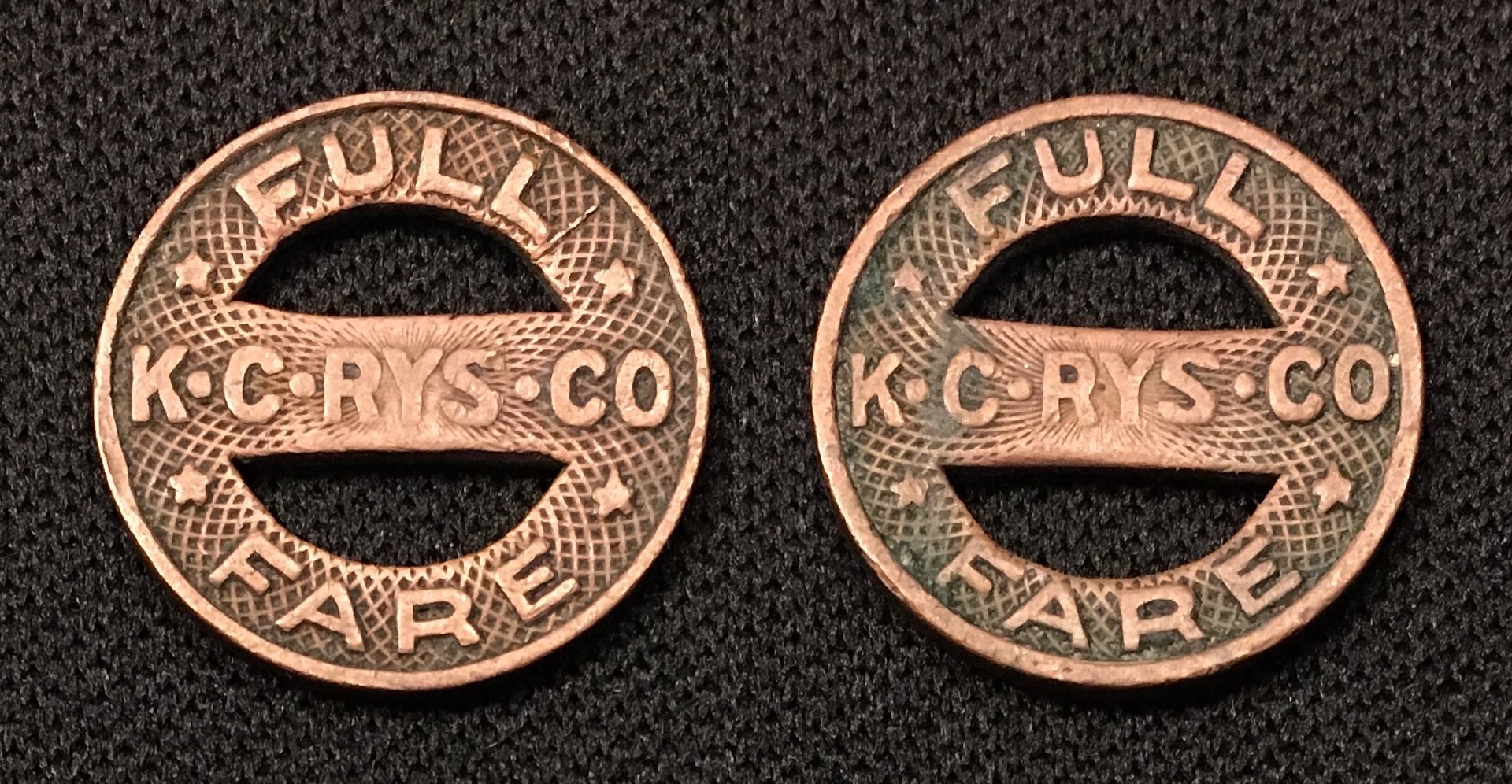 Missouri Transit Token 1 Full Fare Kansas City, MO K.C. Rys. Co.jpg