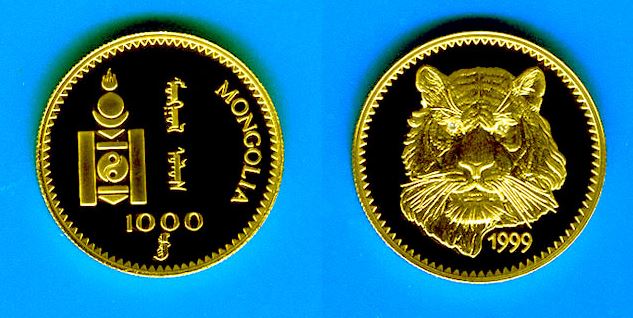 Mongolia 1999 1000 Tugriks 7.76g 586gold Diamond Eyed Tiger 0-1 karat MC-001GLH0270.JPG