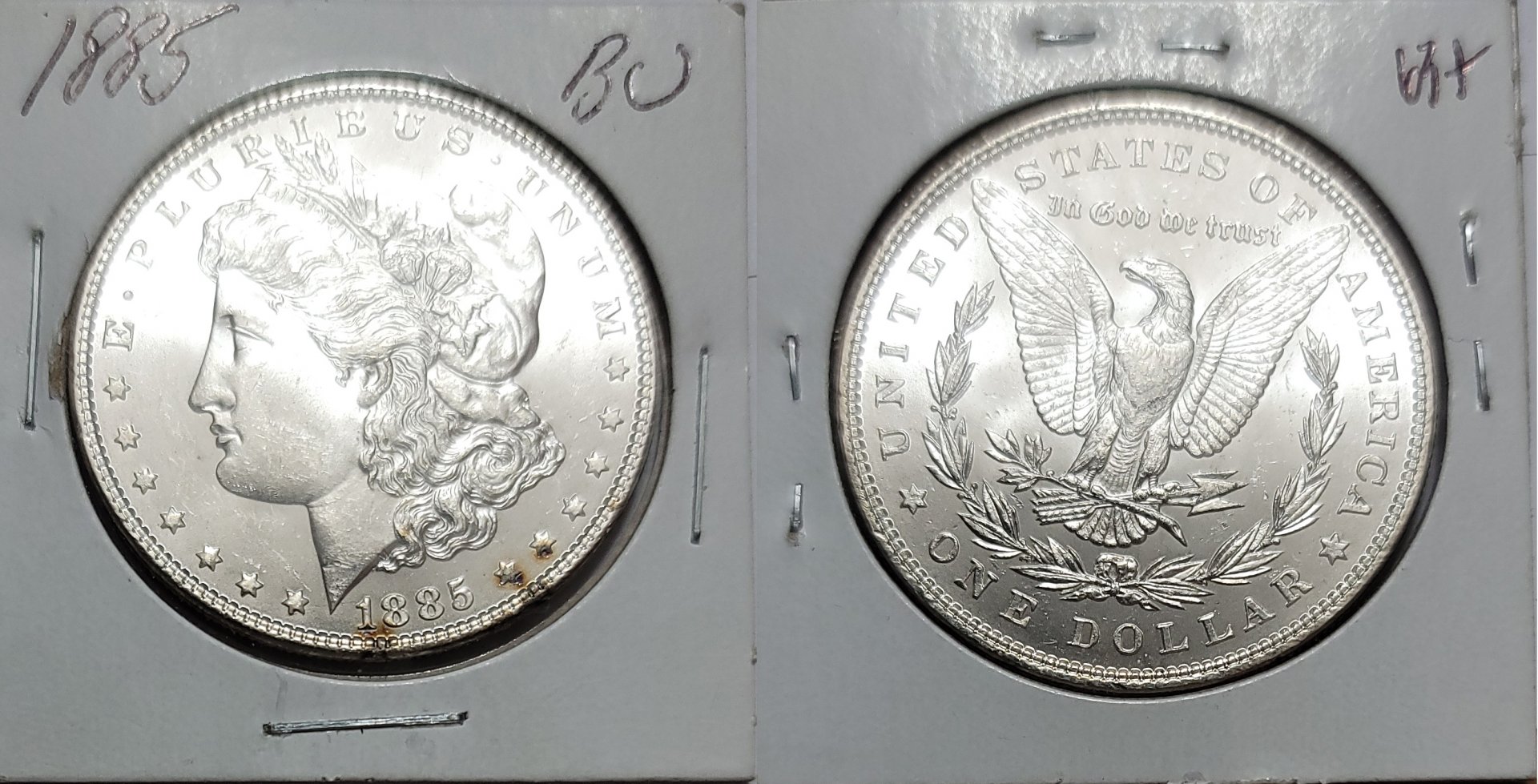 Morgan 1885 as of 240727 with rust spots.jpg