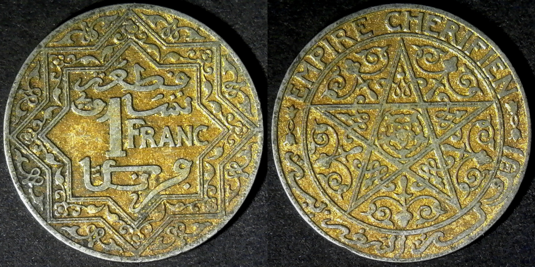 Morocco 1 Franc 1921 obv-side.jpg