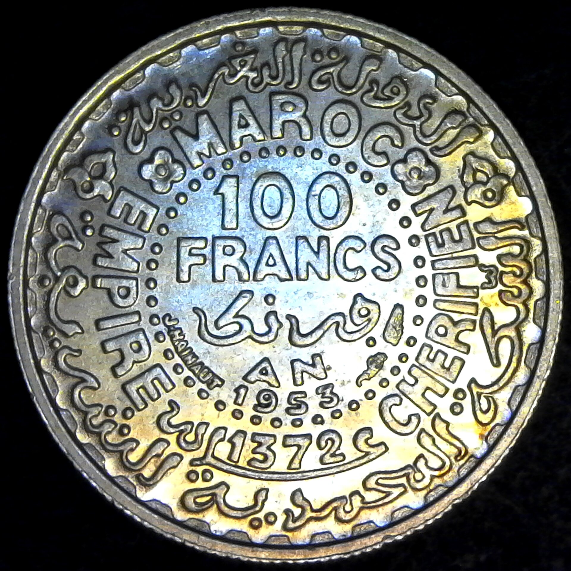 Morocco 100 Francs 1953 obverse.jpg