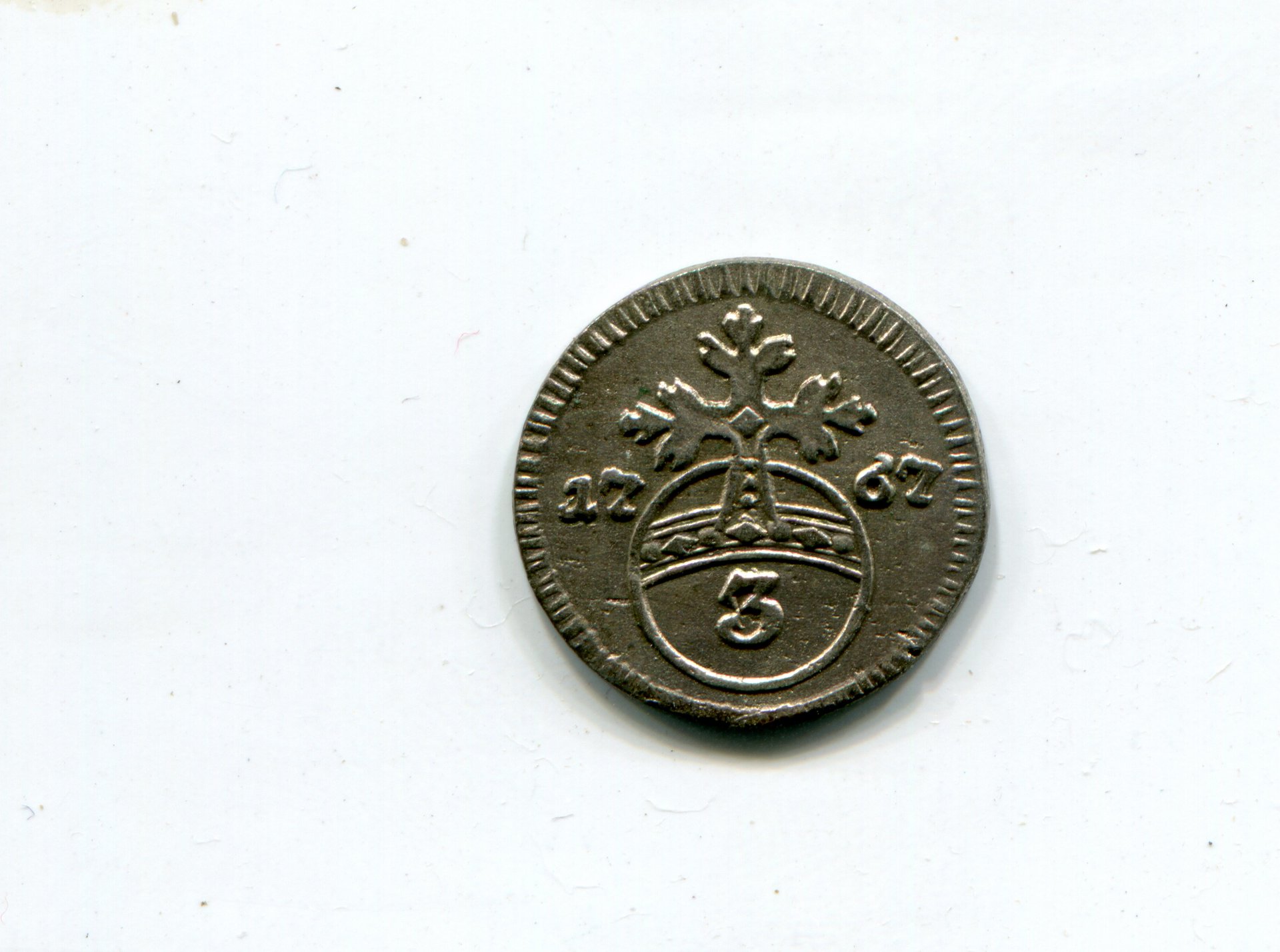 Muhlhausen 3 Pfennig 1767 rev  447.jpg