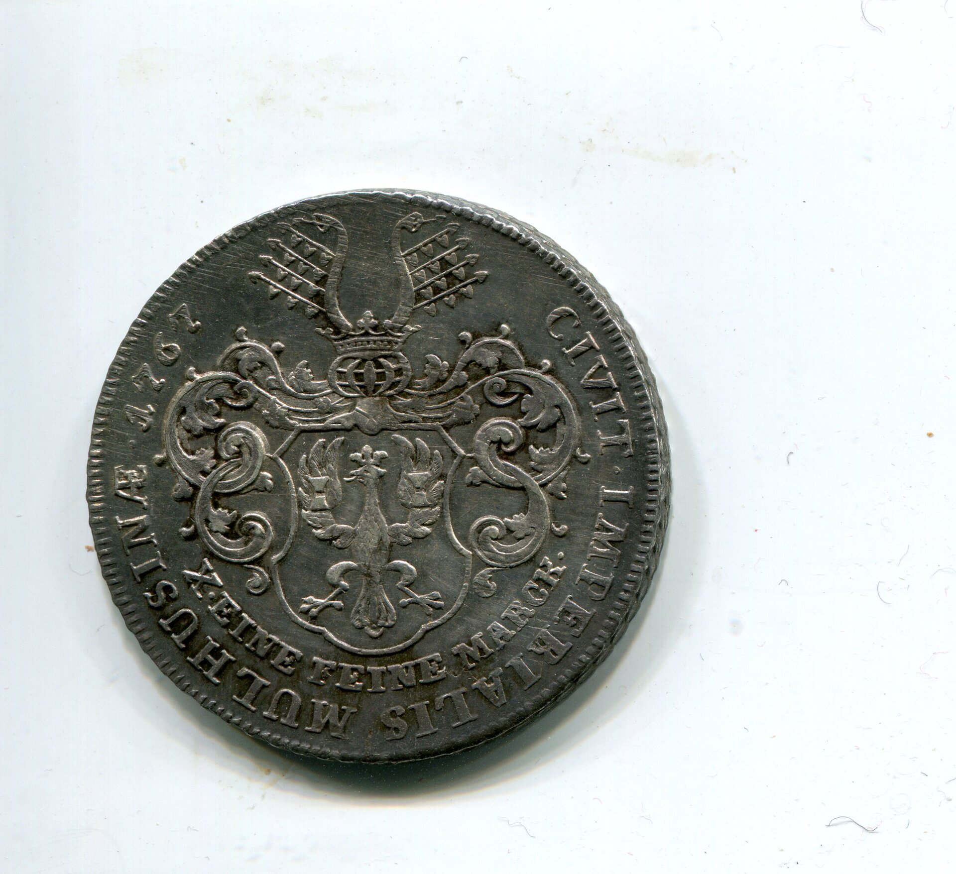Muhlhausen in Thur Joseph II Taler 1767 LD obv 278.jpg