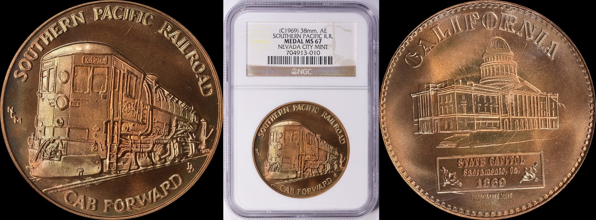 ND (c.1969) Bronze 38mm Southern Pacific Railroad Nevada City Mint Medal NGC MS-67 3.jpg