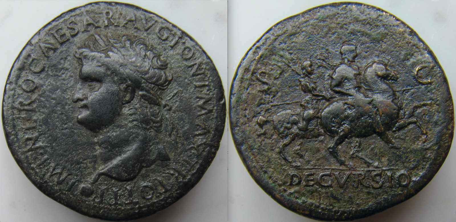 Nero sestertius on horseback adlocutio example 1 - OBV:REV - 2021 2023.png