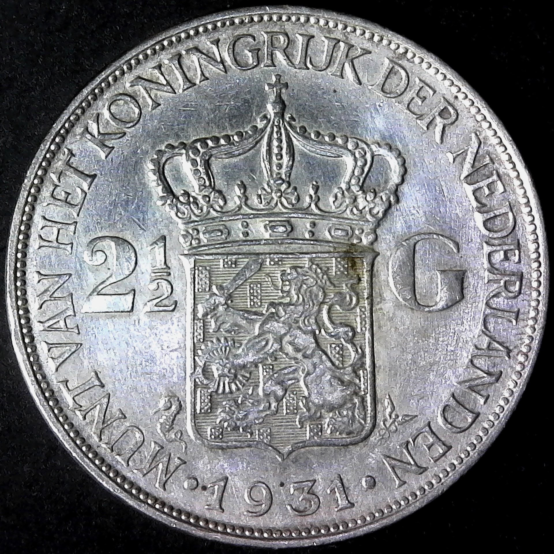 Netherlands 1931 2 and a half Gulden obv.jpg