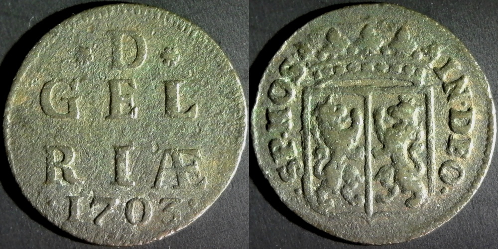 Netherlands Duit Gelderland 1703 obv-side.jpg